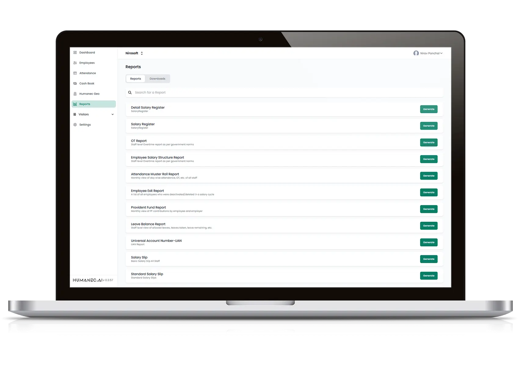 Payroll dashboard showing automated salary processing, tax compliance, bulk payments, overtime, and audit-ready reports for field and office staff